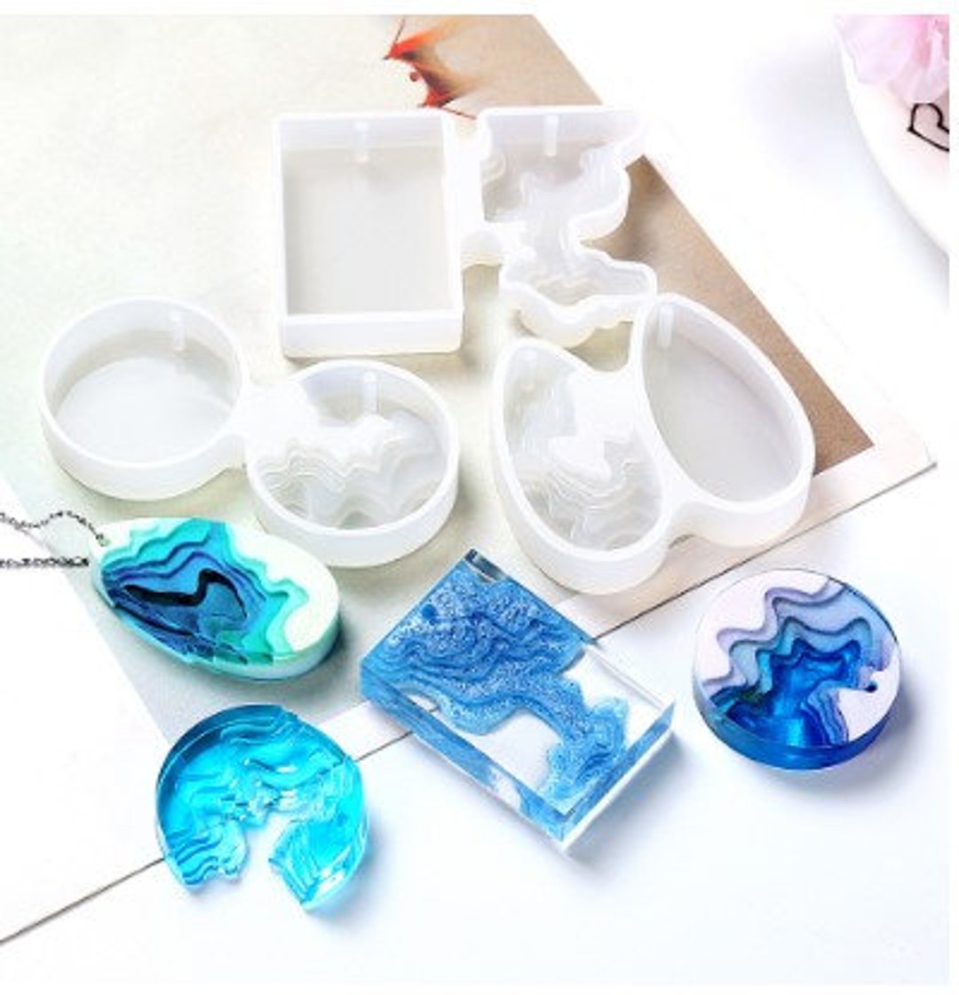 1PCS Silicon Resin Mold Creative Resin Epoxy Mold Ladder Island Mold Making  Jewelry Mould 103150 