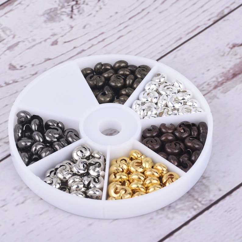 4mm/5mm Iron Crimp Covers Crimp Bead Cover Beads Beading Etsy