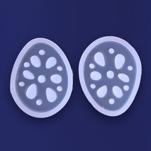 1 pcs Semi transparent mold Silicone pendant Mold, Lotus shaped, Pendant Mold with hole, DIY Jewellery 10102250