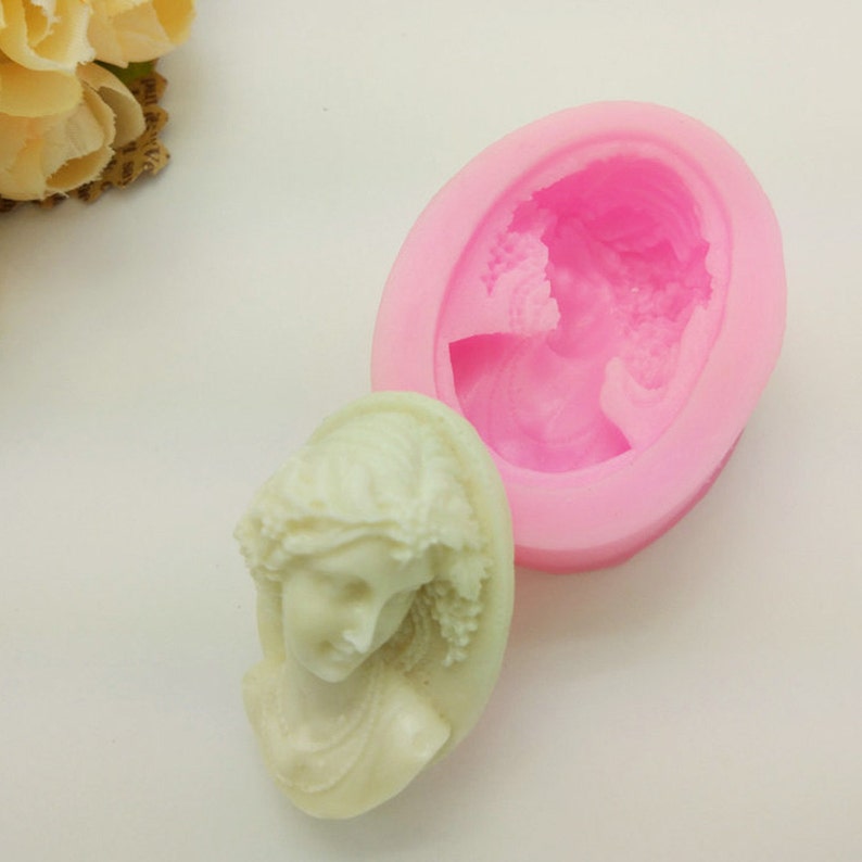 1 Portrait modelling 4.7*3.6*1.2cm Jewelry Making Mold Handmade Silicone mould Cake Mold Soap Mould 10137450
