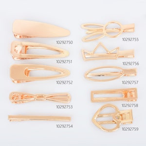 Metal Hollow Hair Clip INS Popular Hairpin Barrettes Duckbill Clip Bangs Clip Side Clip Hair Accessories Handcraft Finding 10pcs 102927