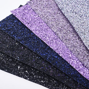 8*12&quot; Glitter Faux leather sheets Glitter Fabric Sheet 1.0mm thickness Synthetic Leathers for Hair Bows hat supplies 1pcs 102637