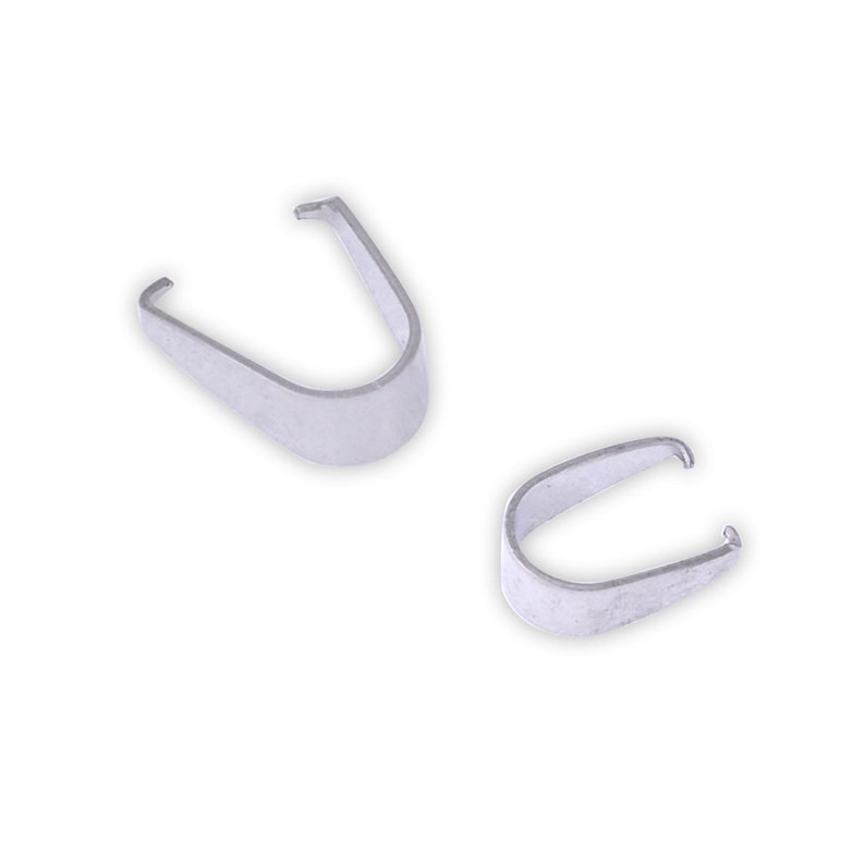 20//50Pcs Plated Charm Pendant Pinch Clip Bail Connector DIY Jewelry Findings
