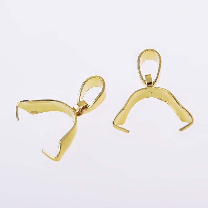 Stainless Steel Pinch Bails Pendant Clasps Bail Connector for Etsy