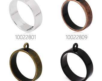 10PCS 25mm Round Open Back Bezel Pendant, Open Back for Resin, Polymer, etc. Open Back Frame with 1 Loop 100228