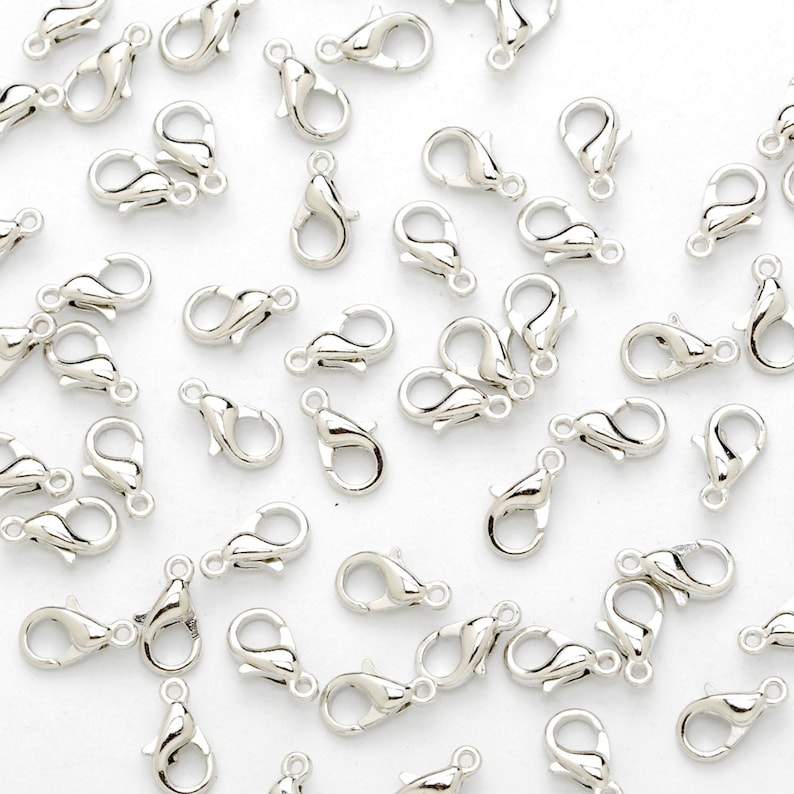 100 Alloy Lobster Clasps 12mm Lobster Clasp Jewelry Clasps Etsy