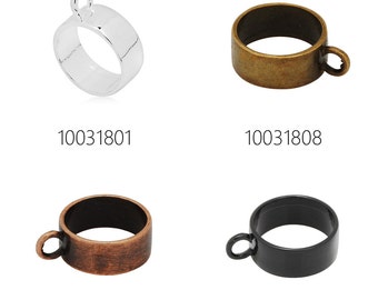 10PCS 20mm Round Open Back Bezel Pendant, Open Back for Resin, Polymer, etc. Open Back Frame with 1 Loop 100318