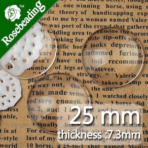 100 STÜCKE 25 MM / 1 Zoll rundes flaches klares Glas Cabochon, Klarglasfliesen, Top Qualität C1059