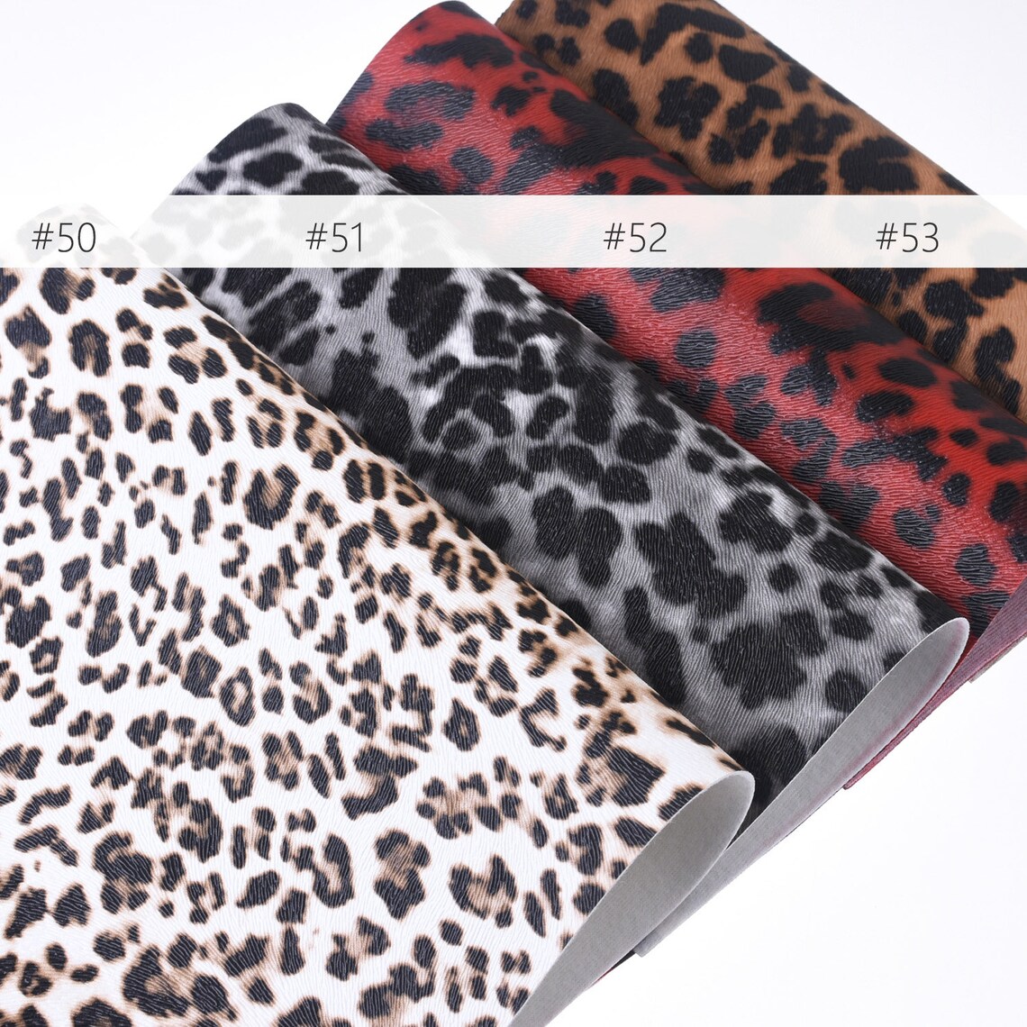 8*12" Leopard Print PU Leather Sheet Faux Leather Sheets Animal Print ...
