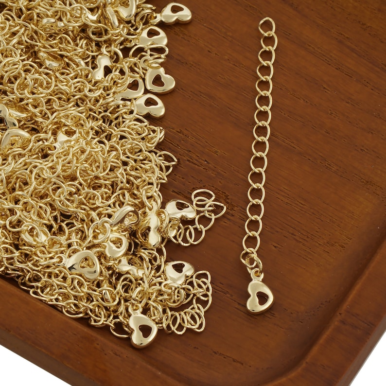 14k Gold Filled 50MM Extender Chain for Jewelry Making, Adjustable for ...