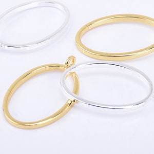 43*26mm Zinc alloy Oval Open Back Bezel Pendant Resin Frame Charm jewelry supplies 10pcs 102316