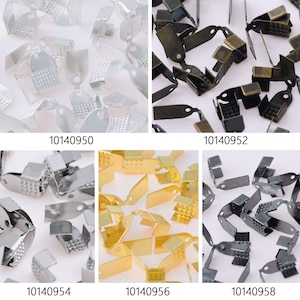 240 Iron 6*10mm Fold Over Cord Crimp end of Cord Crimps End Caps cord Bracelet 101409
