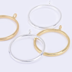 34mm Open Back bezel Pendant, open bezel setting, Round Charms Jewelry making 10pcs 102318