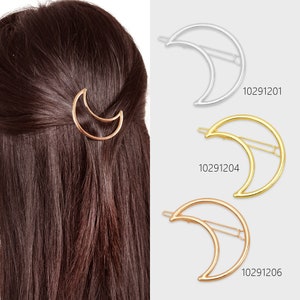 7/8"*2" Alloy Moon hair clip Stylish Hair Clip Geometric Hair Clip Barrette Minimalist Hair Pin Hair Accessories 5pcs 102912