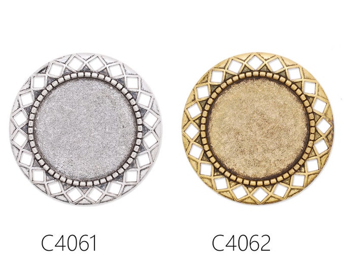 Stainless Steel Brooch Base Settings Fit Etsy