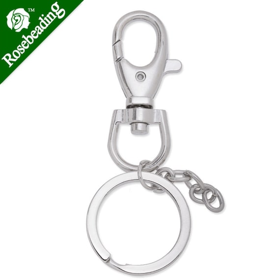 5PCS Key Rings Key Chains With 32.5mm Swivel Connectors, Snap Hook