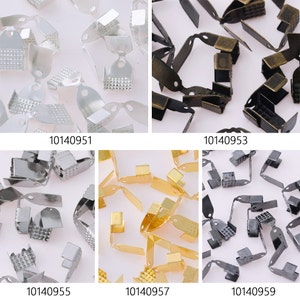 360 Iron 4*9mm Fold Over Cord Crimp end of Cord Crimps End Caps cord 101409