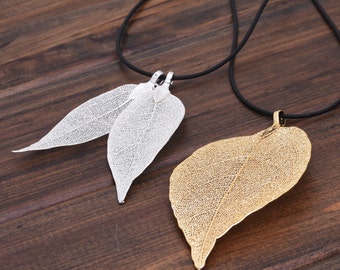 2  Dipped Leaf around 50-55MM Filigree Leaf Charm, Wedding Jewelry,for Earring Jewelry, Bridesmaid Gift 101199