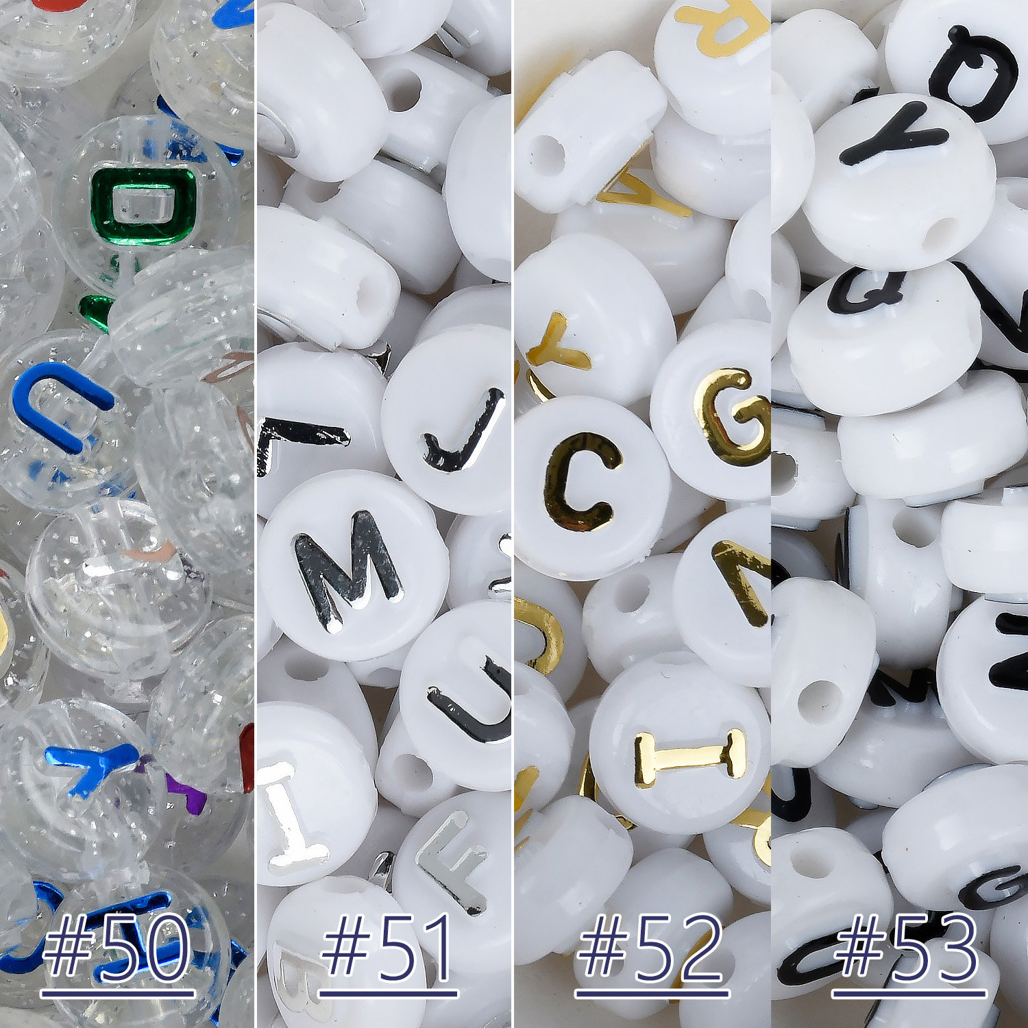106mm Acrylic Alphabet Beads 2.2mm Hole DIY Beads For Etsy
