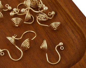 5 paia di convertitori per orecchini riempiti in oro 14k clip per orecchini non forati clip-on per orecchini clip back kit convertitore per orecchini 104074