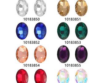 Oval Spitz Hochwertige Schmucksteine Glas Kristall Strass diy Schmuck Lieferungen 50 Stück 1018