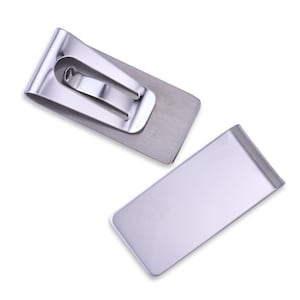 Stainless Steel Money Clip Blank Wallet Silver Cash Holder Card Holder Hand Stamping Blanks 5pcs 10077103