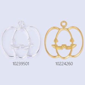 31*33*3mm Open Bezel Pendant Frame Resin bezel charms open back pendant Pumpkin charm 10pcs