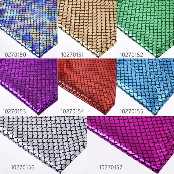 Mermaid Scale Pattern Fabric Fish Scales Spandex Fabric Fish Scale on –  Rosebeading Official