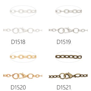 SALE-20PCS  3.0x5mm Copper Necklace Chain,Self Closing Clasp,Length 60.96cm(24 inches)