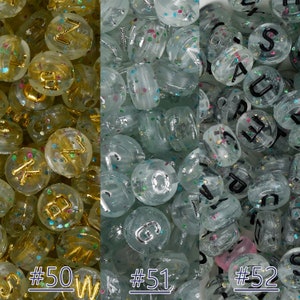 7*3.7mm Alphabet Beads Acrylic Alphabet Beads 1.3mm Hole 100 Pcs/Bag Mixed 103122