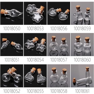 10PCS tiny glass bottles small glass bottles empty small bottles wholesale, tiny bottles with corks 100180