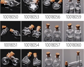 10PCS tiny glass bottles small glass bottles empty small bottles wholesale, tiny bottles with corks 100180