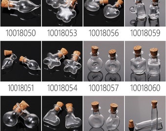 10PCS tiny glass bottles small glass bottles empty small bottles wholesale,  tiny bottles with corks 100180