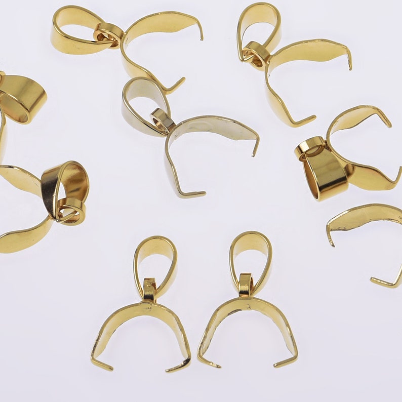 Stainless Steel Pinch Bails Pendant Clasps Bail Connector for Etsy