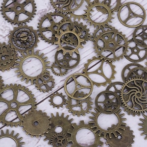 Alloy Gear Charms Collection Wheel Cogs Mechanical punk Charm DIY SteamPunk Jewelry 100g/bag 102428