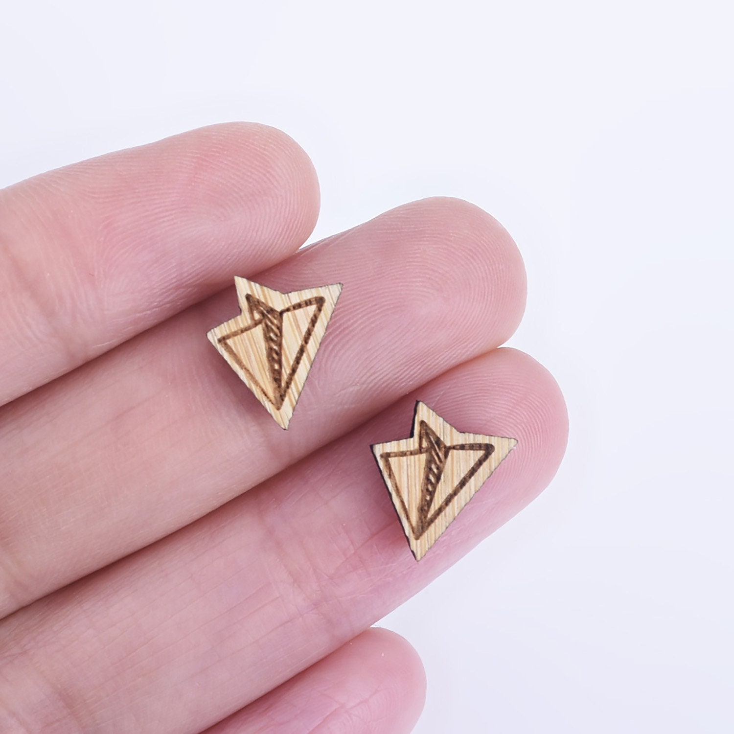 1110mm Paper Plane Wood Charm laser cut wooden earrings DIY Etsy