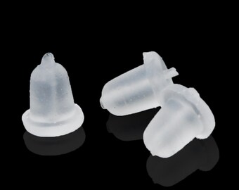 1000 Rubber Back Earring Stoppers  Earring Components  Plastic Stopper Comfortable Ear Nuts 4mm 10072125