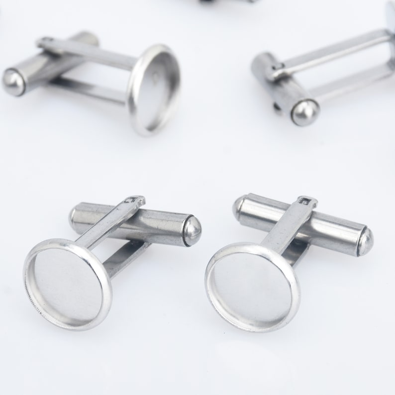 Stainless Steel Cufflink Blanks French Cufflink Base With Etsy