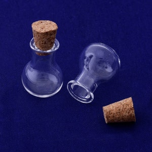 10pcs Glass Jars 14*26MM Clear glass for jewelry Bottles with cork 10162150