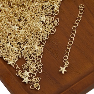 14k Gold Filled 50MM Extender Chain for Jewelry Making, Adjustable for Bracelets & Necklaces 10pcs 104049
