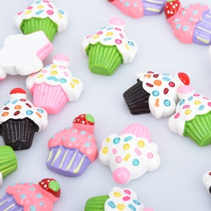 25*30mm Ice Cream Cake Kawaii Resin Cabochons Cute Fake Food DIY flatback resin cabochons jewelry 10pcs 102806
