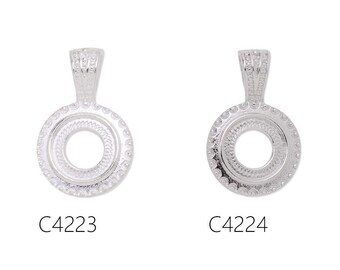 20PCS Zinc Alloy Cameo Cabochon Base Setting Pendants, fit 12mm round cabochons