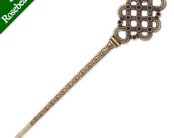 10PCS 30x148mm Antique Bronze Chinese knot Hair Stick,Metal Hair Stick, Hair Accessories,Hair Sticks Hairpin C3891