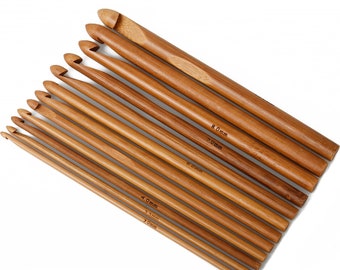 1 set(12 pcs) Wood Crochet Hooks- Crochet Kit, Crochet Hook Set For Handwork 15CM Long 10316450