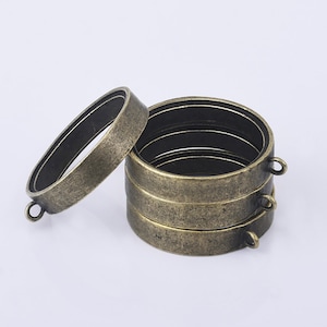 38mm Runde offene Rückseite Lünette Charms Anhänger für Resin rund Rahmen Anhänger Schmuckzubehör 10Stk 10254808