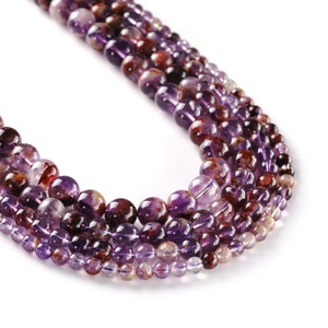 15" Full Strand Nature Purple Quartz Beads  6/8/10/12mm Round Beads Top Grade Gemstone Jewelry Wholesale 103247