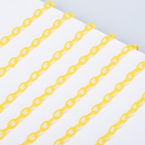 13*8mm Resin Delicate Classic Plastic Chain Kawaii Chunky Chain Pick a Color 42cm length Jewelry Making Chain 10pcs 102787 10278753-Yellow