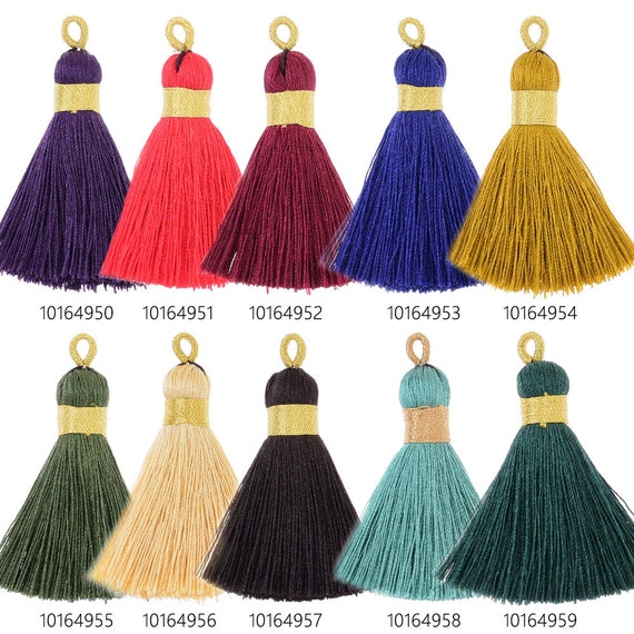 6PCS 6cm Handmade gold ring tassel Necklace TasselMala Etsy