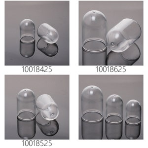 10PCS Clear Glass Globe Bottles, Glass Domes, Glass Bubbles for DIY Pendants 10018