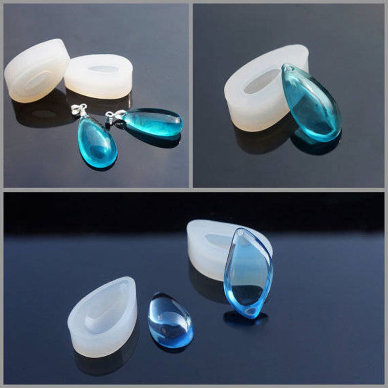 Cabochon Jewelry Making Mold Mould Resin Crafts With Hole Diy Etsy